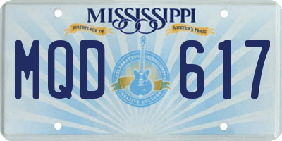 MS license plate MQD617