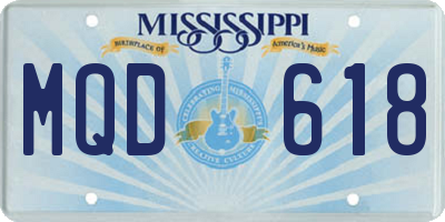 MS license plate MQD618