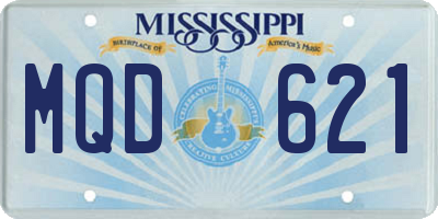 MS license plate MQD621
