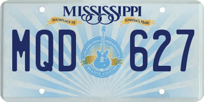 MS license plate MQD627