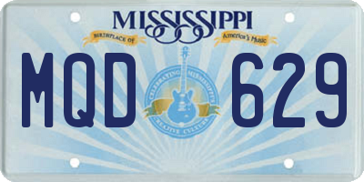 MS license plate MQD629