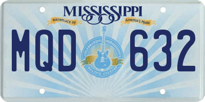 MS license plate MQD632