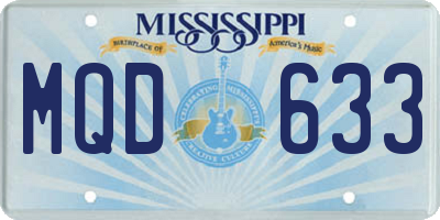 MS license plate MQD633
