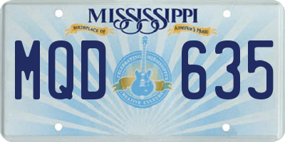 MS license plate MQD635