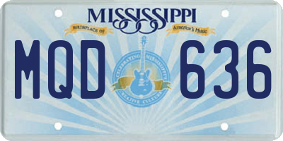 MS license plate MQD636