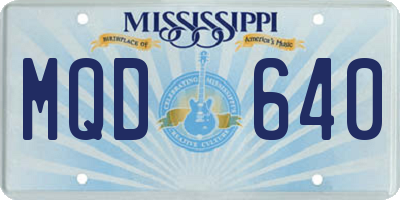 MS license plate MQD640
