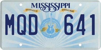 MS license plate MQD641