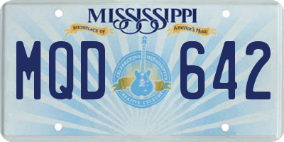 MS license plate MQD642