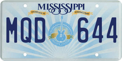 MS license plate MQD644