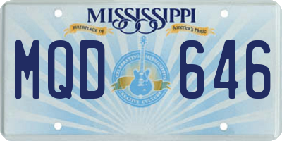 MS license plate MQD646