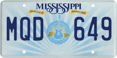 MS license plate MQD649
