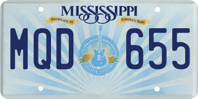 MS license plate MQD655