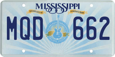 MS license plate MQD662