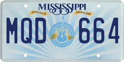 MS license plate MQD664