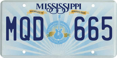 MS license plate MQD665