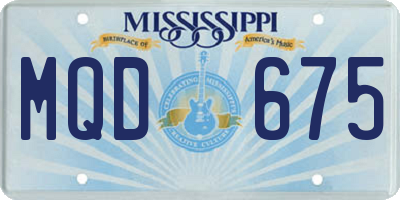 MS license plate MQD675