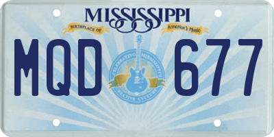 MS license plate MQD677