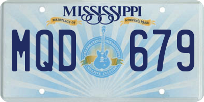 MS license plate MQD679