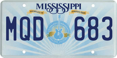 MS license plate MQD683