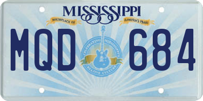 MS license plate MQD684