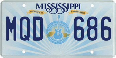 MS license plate MQD686