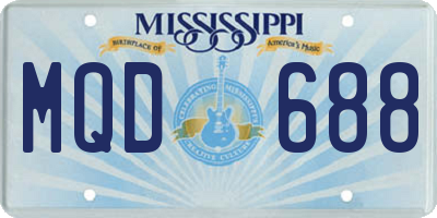 MS license plate MQD688
