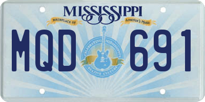 MS license plate MQD691