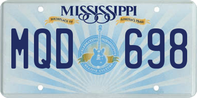 MS license plate MQD698