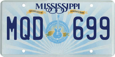 MS license plate MQD699