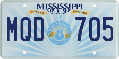 MS license plate MQD705