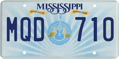 MS license plate MQD710