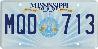 MS license plate MQD713