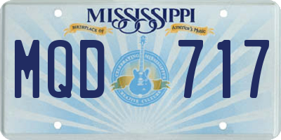 MS license plate MQD717