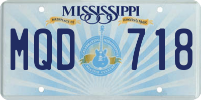 MS license plate MQD718