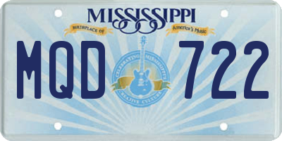 MS license plate MQD722