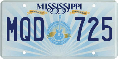 MS license plate MQD725
