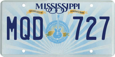 MS license plate MQD727