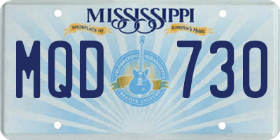 MS license plate MQD730