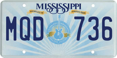 MS license plate MQD736
