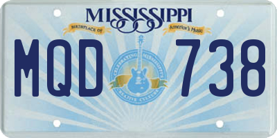 MS license plate MQD738