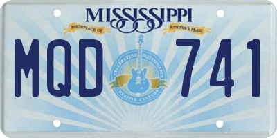 MS license plate MQD741