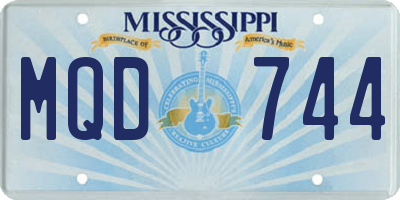MS license plate MQD744