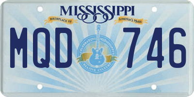 MS license plate MQD746