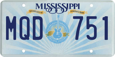 MS license plate MQD751