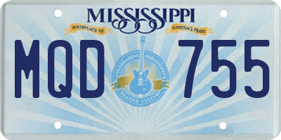 MS license plate MQD755