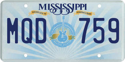 MS license plate MQD759