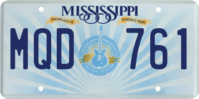 MS license plate MQD761