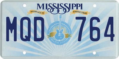 MS license plate MQD764