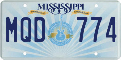 MS license plate MQD774