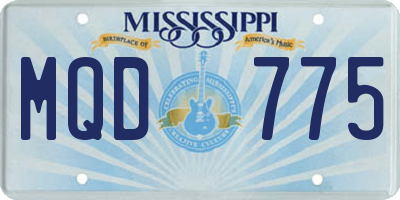 MS license plate MQD775
